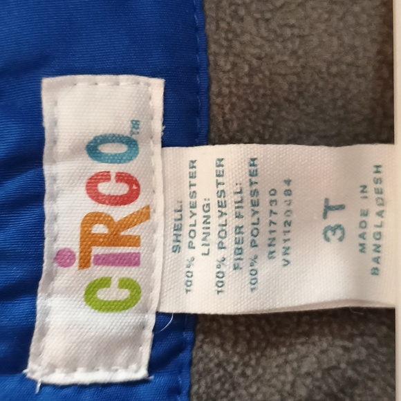 Circo Toddler boys hooded Winter Ski jacket Sz 3T Blue black Gray Lined Outdoors - Picture 10 of 10